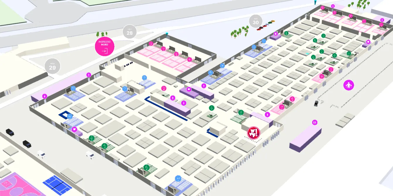 Schermata della mappa 3D del WMF 2026